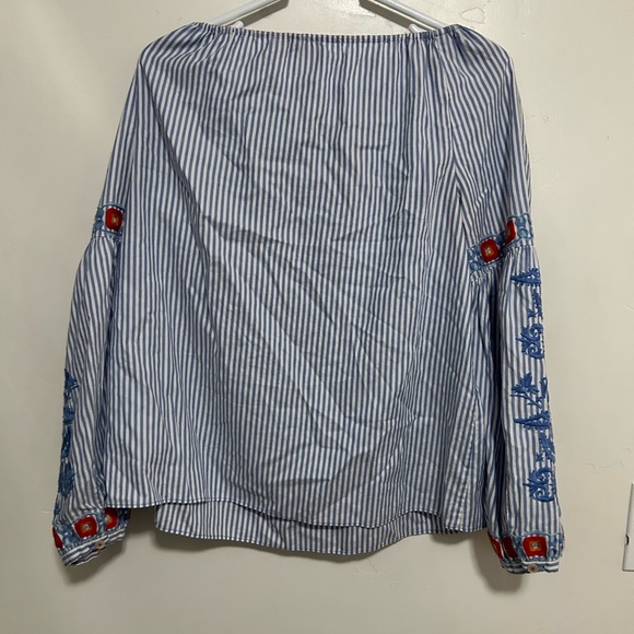 Tory Burch Madison peasant‎ blouse embroidered top size 6 - Picture 8 of 11